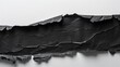 © TheWaterMeloonProjec - Black ripped paper set on white surface with empty space