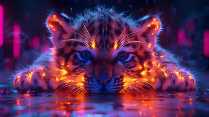 Sticker - Neon Tiger Cub