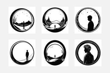 illustration of a set of icons