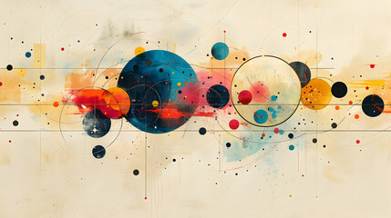 Sticker - Abstract Art: Circles & Color