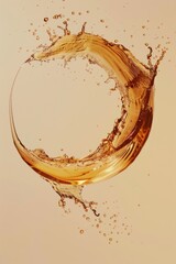 Poster - A circular shape formed by a splash of liquid