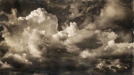 Wall Mural - Old photograph of the sky