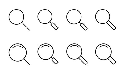 Wall Mural - Search icon set. search magnifying glass icon