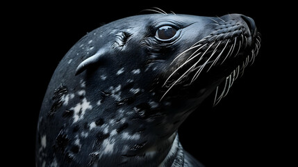 Sticker - Close-Up of a Spotted Seal