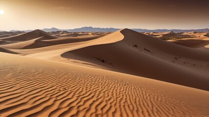 Sticker - Desert Dunes Under Sunset Sky.