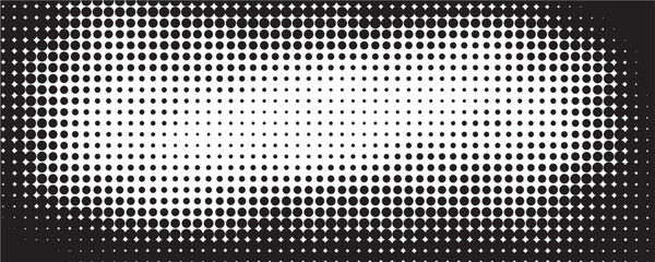 Wall Mural - Black and white dotted halftone background.