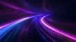 © meisa - 3D Hyperspace Warp with Blue and Purple Light Lines on Dark Background
