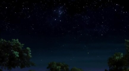 Wall Mural - Space view with stars and galaxy