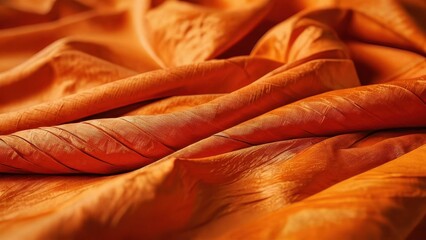 Wall Mural - Abstract Orange Fabric Background