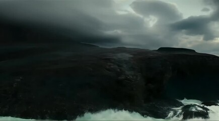 Wall Mural - black clouds above the sky