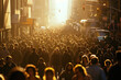 © MVProductions - Large crowd of people commuting to work in the morning