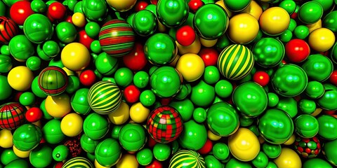 Sticker - Abstract background with colorful spheres and balls, sphere, ball, abstract, colorful, background,design, decoration, pattern