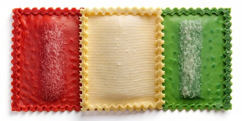 Sticker - Italian flag lasagna , lasagna, Italian flag, food, pasta, delicious, cuisine, Italy, traditional, layers, tomato sauce, cheese