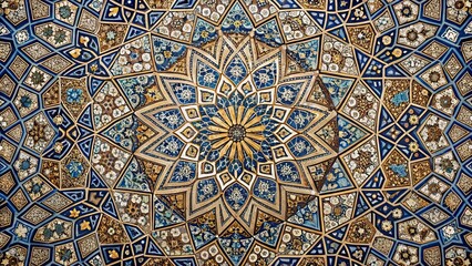 Sticker - Intricate old Islamic pattern UHD wallpaper, Islamic, design, ornament, Arabesque, vintage, traditional, background