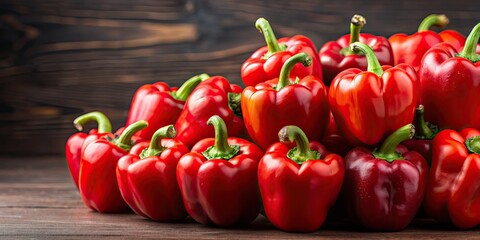 Poster - Red bell peppers isolated on background, red bell pepper, vegetable, healthy, organic, fresh, food, isolated,background