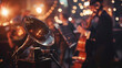 © Mmmdrza - A live band or orchestra playing elegant music, or a vintage gramophone to evoke a sense of nostalgia. Show musicians in the background, contributing to the atmosphere.