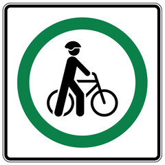 Sticker - Walk your bike sign