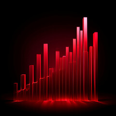 A  red equalizer on a black background. The equalizer bars move up and down, indicating sound levels.