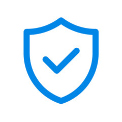 Wall Mural - shield with check mark icon