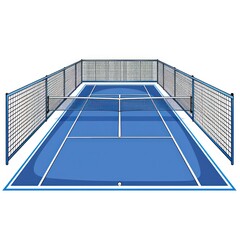 Canvas Print - Tennis Court Illustration