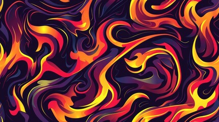 Poster - Abstract Flames Illustration