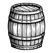 © sabbir - Wooden barrel line drawing vector