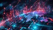 Global business growth graph stock financial success market chart on investment strategy exchange financial background.AI generated image
