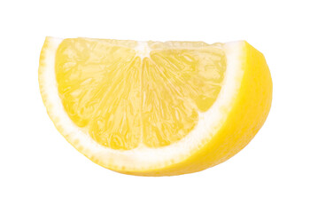 Wall Mural - slice lemon fruit isolated, Fresh and Juicy Lemon, transparent PNG, PNG format, cut out