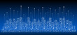 © cofficevit - Digital city technology. City symbols from lines and squares.  Futuristic night city. Building and urban vector Illustration, Design graphic for web page or banner.