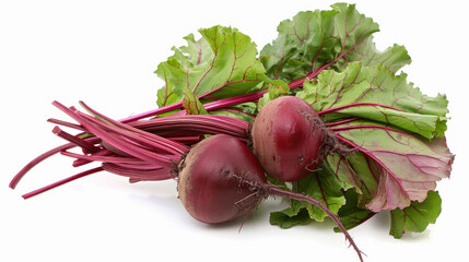 Wall Mural - fresh sweet red beets with green leafs