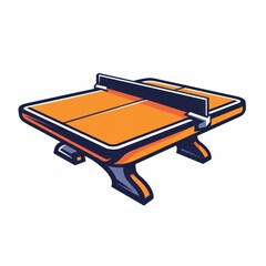 Wall Mural - Table Tennis Table Illustration