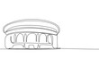© clelia-clelia - Stadium one line continuous. Line art stadium building. Hand drawn vector art.