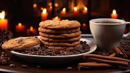 Wall Mural - coffee and cookies 