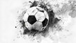 © suldev - soccer football black and white abstract art Stock Illustration