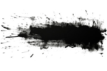 Wall Mural - Black paint brush strokes isolated on transparent background, high-resolution PNG for creative art projects, digital design, and professional graphics