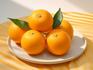 Wall Mural - oranges in a bowl