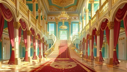 Wall Mural -  grand palace interior anime cartoon