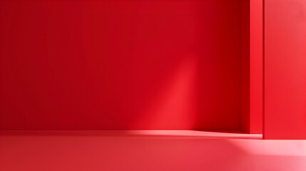 Wall Mural - a red room with a wall and a doorway
