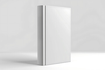 Wall Mural - White hardcover book standing on isolated background. Blank book cover template for mockup. AI generated.