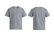 © Tahir - Grey kids t-shirt front and back mock-up isolated on white background with clipping path.