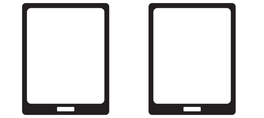 Smartphone icon, lined icon vector, black and white outline icon symbol.