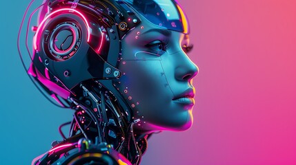 Cyberpunk Female Robot Artificial Intelligence