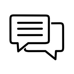 Wall Mural - chat icon vector on white background.dialogue icon