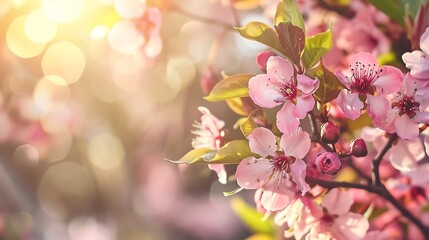 Canvas Print - A Field of Delicate Pink Flowers