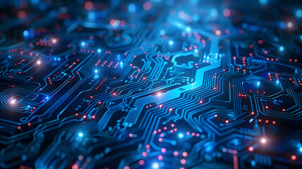 Wall Mural - modern technology circuit board texture background design. quantum computer technologies concepts, l