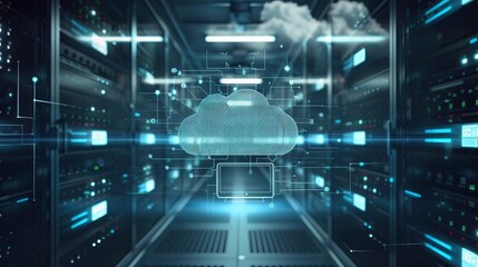 cloud storage communication with computer: hosting and data processing in a virtual development envi