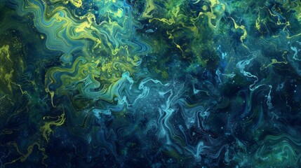 Wall Mural - futuristic digital abstract background featuring a complex network of glowing neon lines and geometr