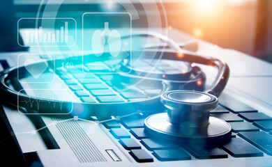 Modern mobile medical application  , smart health monitoring , Medical innovation and healthcare treatment development