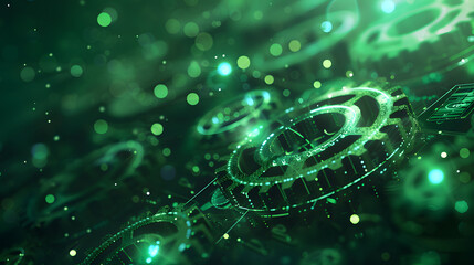 Wall Mural - futuristic high-tech motion design. business and industry internet banner. the mechanism consisting 