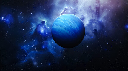 Wall Mural - background Neptune's on deep space and nebula